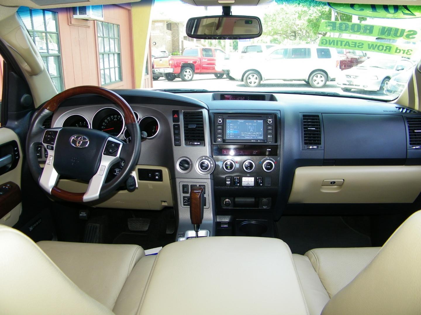 2015 White /Brown Toyota Sequoia Plantium 4WD FFV (5TDDW5G19FS) with an 5.7L V8 DOHC 32V FFV engine, 6-Speed Automatic transmission, located at 4000 Bee Ridge Road, Sarasota, FL, 34233, (941) 926-0300, 27.298664, -82.489151 - Photo#8